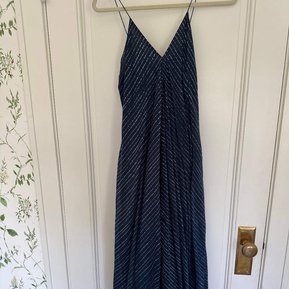 Tilla Indigo With Stripe Pattern Spaghetti Strap … - image 1